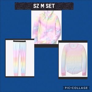 vs pink cozy legging long sleeve tee full zip hood